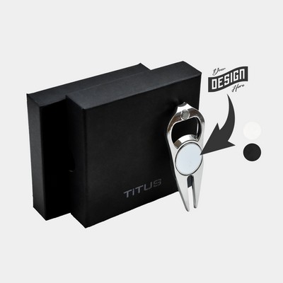 TiTUS® 3-in-1 Golf Tool Set - Divot Tool, Ball Marker & Cap Clip
