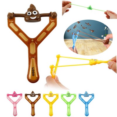 Funny Fake Poop Finger Slingshot Toy Novelty Toys for Halloween
