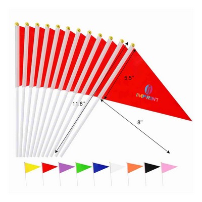 Triangle Wave Stick Flag