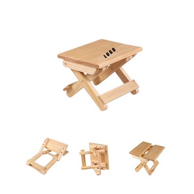 Portable Folding Wooden Stool