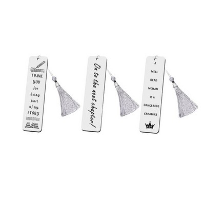 Custom Metal Bookmark W/ Tassel For Teachers, Students, Book Lovers