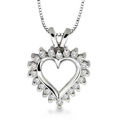 Jilco Inc Diamond Heart Pendant - 0.50 Twt
