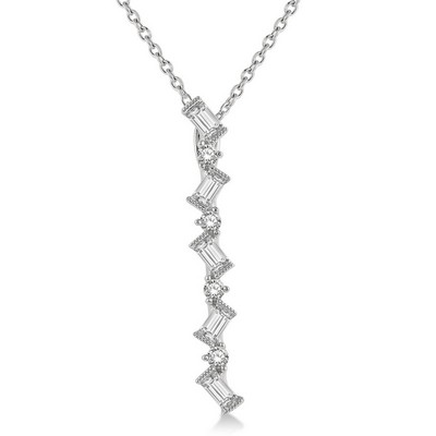 Jilco Inc Zig Zag Diamond Necklace - White Gold