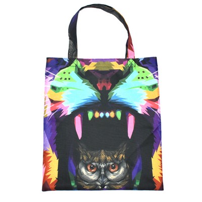 6 Oz. Polyester Twill with Full-Color Dye Sublimation Tote Bag (Both Sides)