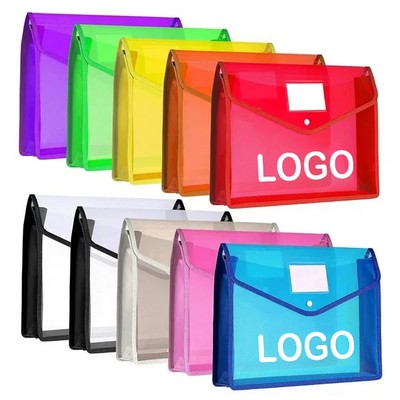 Translucent File Envelope with Snap Closure & Label Slot