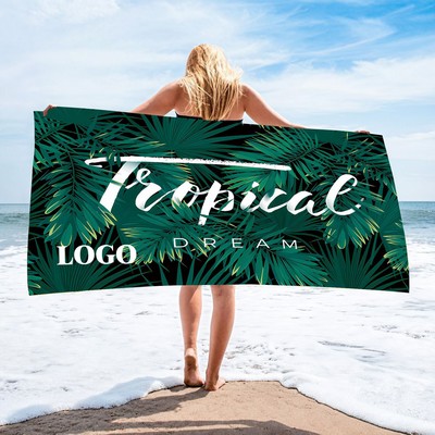 28"X 56" Sublimation Microfiber Sand Proof Beach Towel