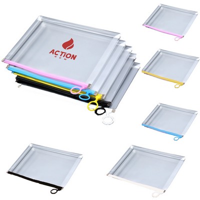 A4 Clear Zip Document File Folder