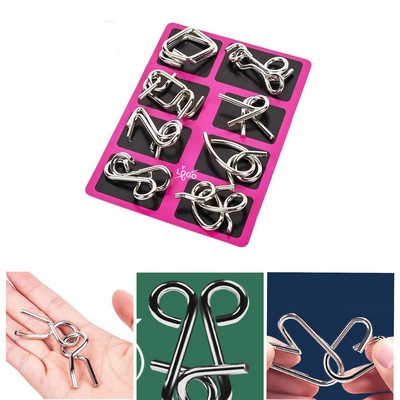 Eight-Piece Metal Brain Teasers Set