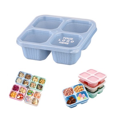 Wheat Straw 4-compartment Snack Box