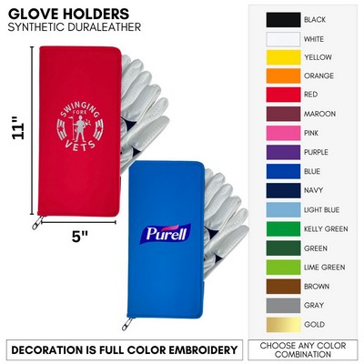 Leather Golf Glove Holder With Your Logo Embroidered