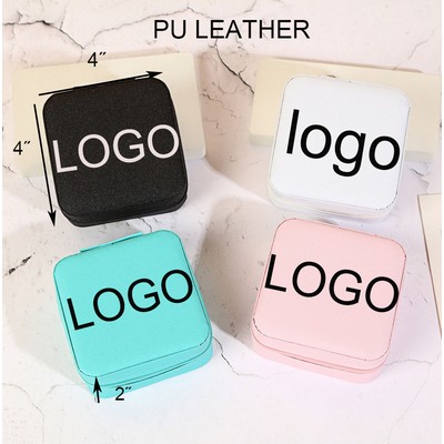 4" Mini PU Leather Jewelry Box