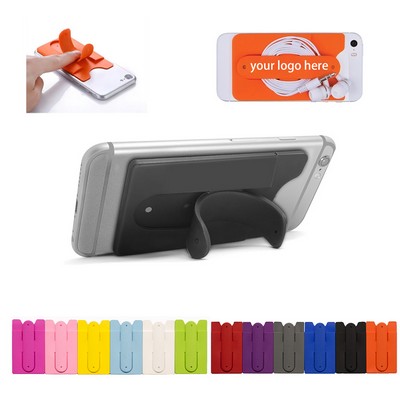 Silicon Card Holder with Cell Phone Stand