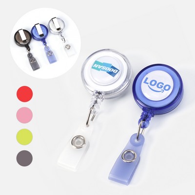 Retractable ID Badge Holder Reel with Clip