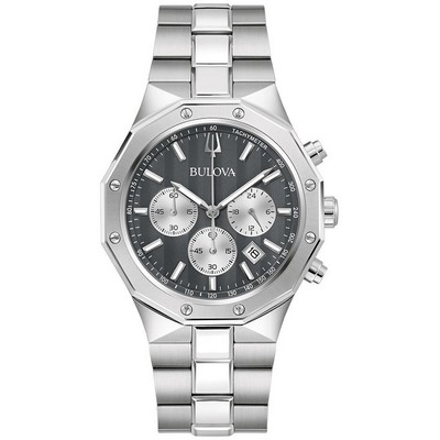 Bulova Men's Prestige Stainless Steel Bracelet Watch Gray Dial
