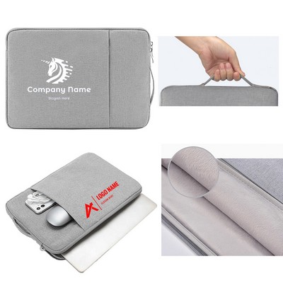 Ultra-Soft Plush Laptop Sleeve w/ Handle & Front Pocket