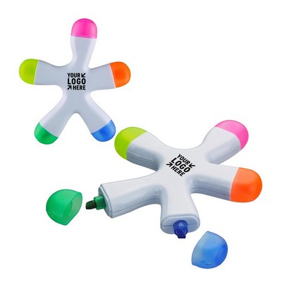 Five Colored Splash Highlighter Pen