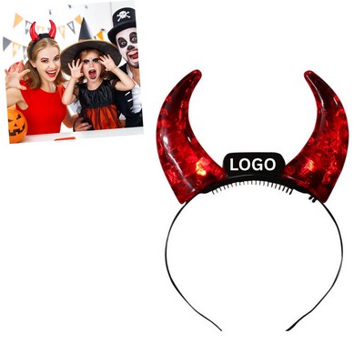 LED Light Up Devil Horns Headband