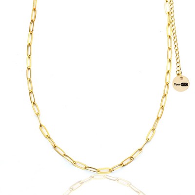 Gold Paperclip Chain Necklace