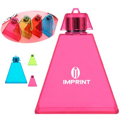 12.8 Oz Creative Triangle Plastic Sport Water Bottle