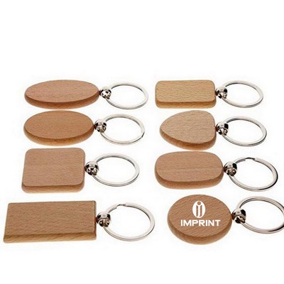 Blank Wooden Keychain Key Tags