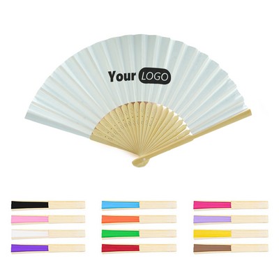 Bamboo And Paper Folding Fan