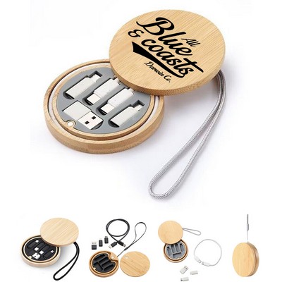 Bamboo Charger Electronic Organizer