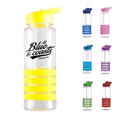 24oz Water Bottle with Flip Straw