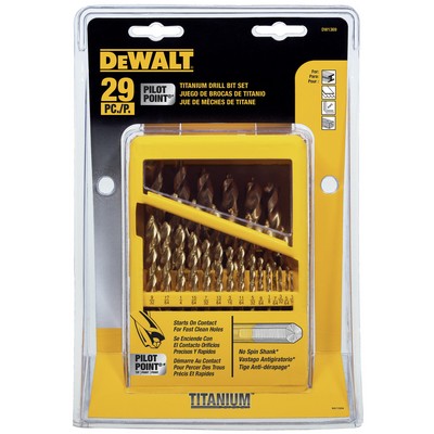 DeWalt 29Pc Titanium Pilot Point Drill Bit Set