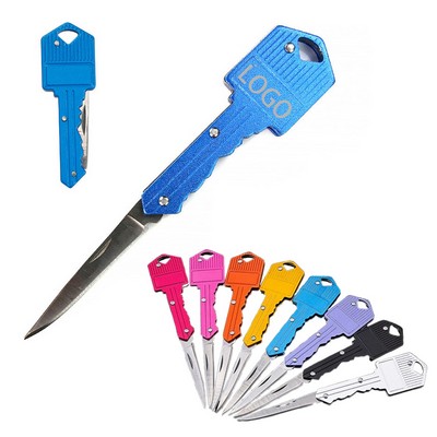 Key Shaped Keychain With Knives