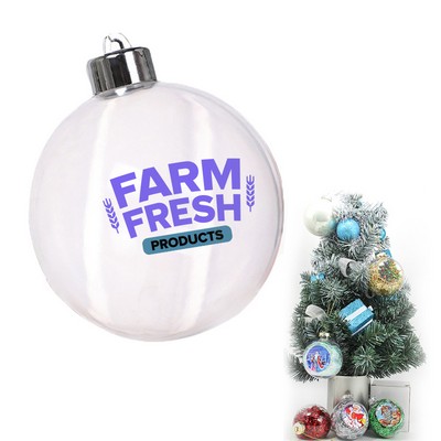 3.15" Capped Christmas Photo Hanging Ball Ornaments