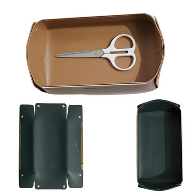 PU Leather Foldable Storage Basket