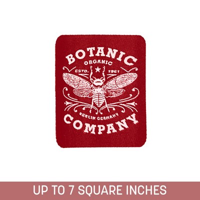 Woven Sticker (Stick-On) Up To 7 Sq. In.