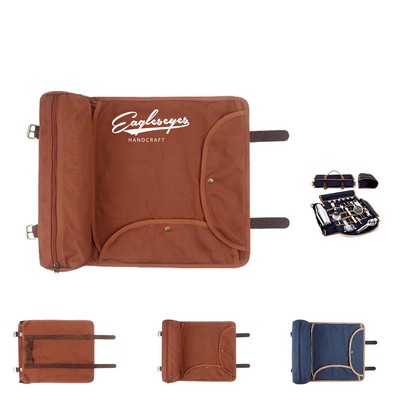 Canvas Cocktail Mixology Set Bag