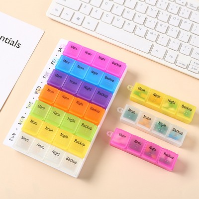 Monthly (28-Day) Pill Case Medicine Planner Vitamin Organizer Box Large Compartments