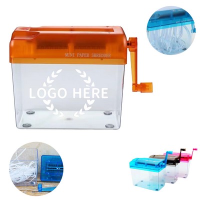 Mini Hand-Crank Paper Shredder