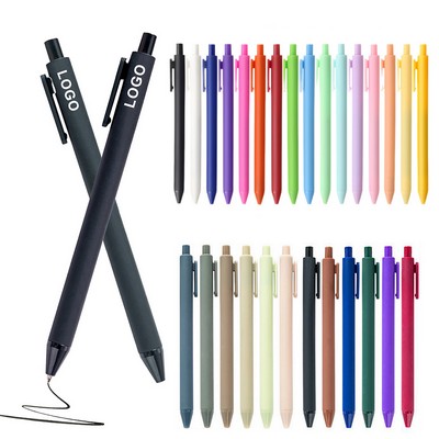 Plastic Click Action Rubber Coated Gel Pen