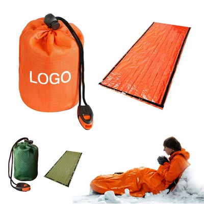 Emergency Survival Sleeping Bag with Whistle