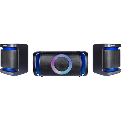 Gemini Dual 8" Home Stereo System w/Led Party Lighting Bluetooth Audio Streaming Karaoke Machine