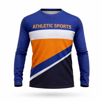 Long Sleeve Waffle Grid Sublimated T Shirt Unisex