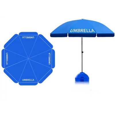 Beach Umbrella for Sand Heavy Duty Wind Portable, 8' Outdoor UV Protection