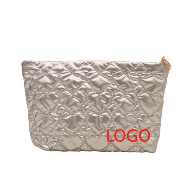 Quilted Makeup Bag Cosmetic Travel Cute Puffer