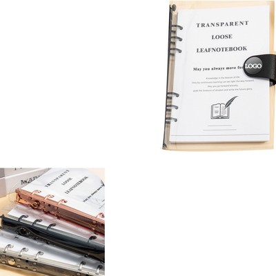 A5 Clear PVC Shell Lose Leaf Notebook