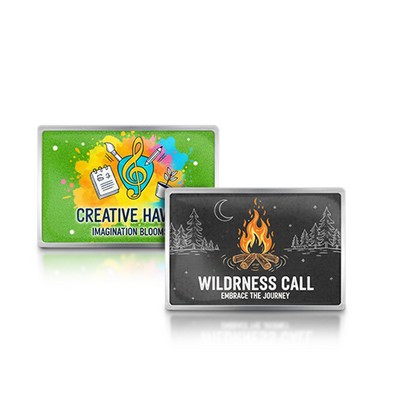 1.2" Signature Rectangle Domed Badge