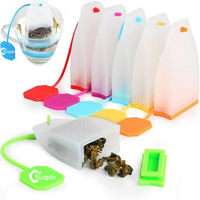 Silicone Tea Infuser Fine Good Bag for Loose Reusable Filter Strainer