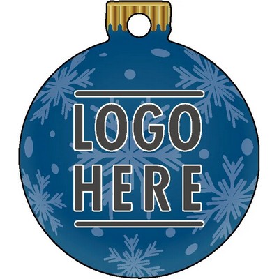 1/4" Recycled Wood Ornaments-Bulb 2 - Snowflake - Blue