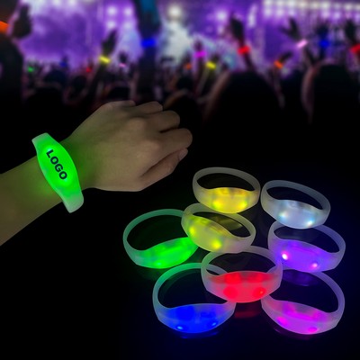 Light Up Multi-Color LED Wristbands for Fan cheering Glowing Wristbands for Events