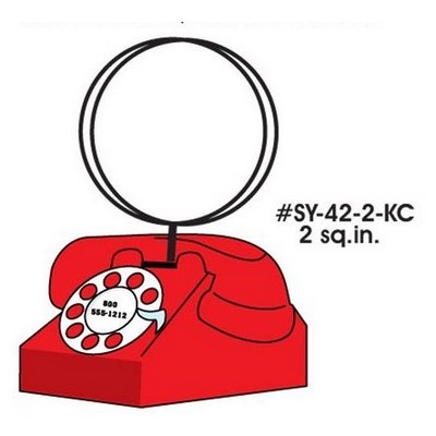Rotary Dial Telephone Executive Key Chain w/Mirrored Back (2 Square Inch)