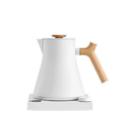 Matte White Corvo™ EKG Pro Electric Kettle w/Maple Brown Accent