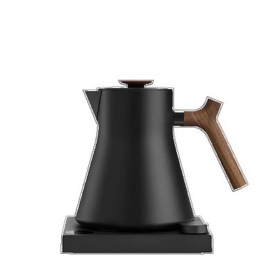 Matte Black Corvo™ EKG Pro Electric Kettle w/Walnut Wood Accent