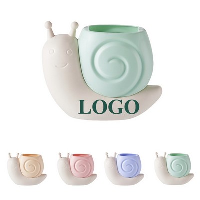 Cute Plastic Cartoon Snail Pen Holder 4 1/2"X6"